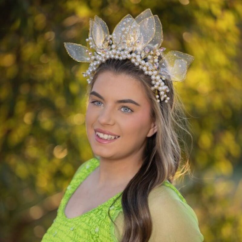 Glamorous Resin Tiara with Leaf Design